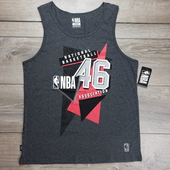 NBA Other - NBA 46  MEN'S  T-SHIRT GREY/RED SIZE LARGE